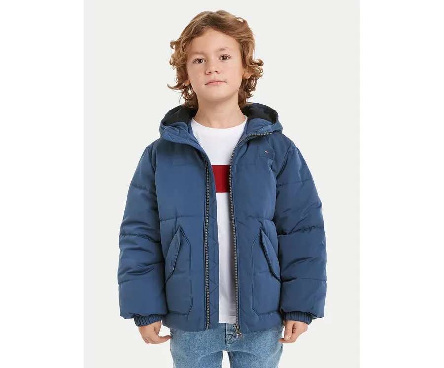 obrazek 1 Tommy Hilfiger Kurtka zimowa Monotype KB0KB09092 Niebieski Regular Fit