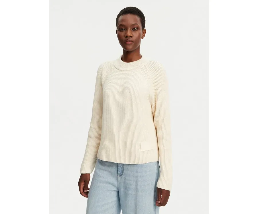 obrazek 1 AMI PARIS Sweter FKS024.KN0031 Écru Regular Fit