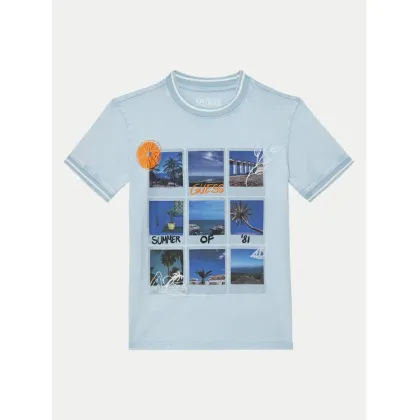 Zdjęcie Guess T-Shirt L5GI11 K8HM4 Błękitny Regular Fit