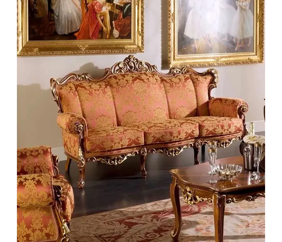 obrazek 1 Klasyczna wyjątkowa sofa trzyosobowa Regency