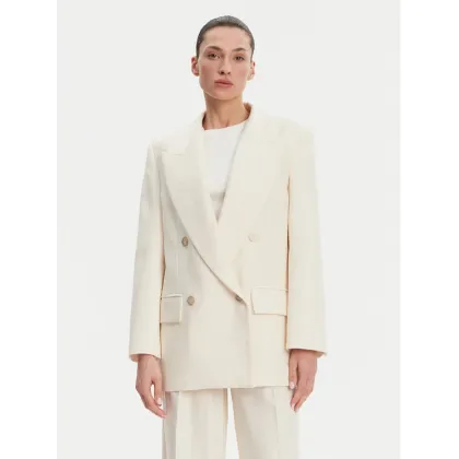 Zdjęcie Simona Corsellini Marynarka P25CPGI00701 Écru Regular Fit
