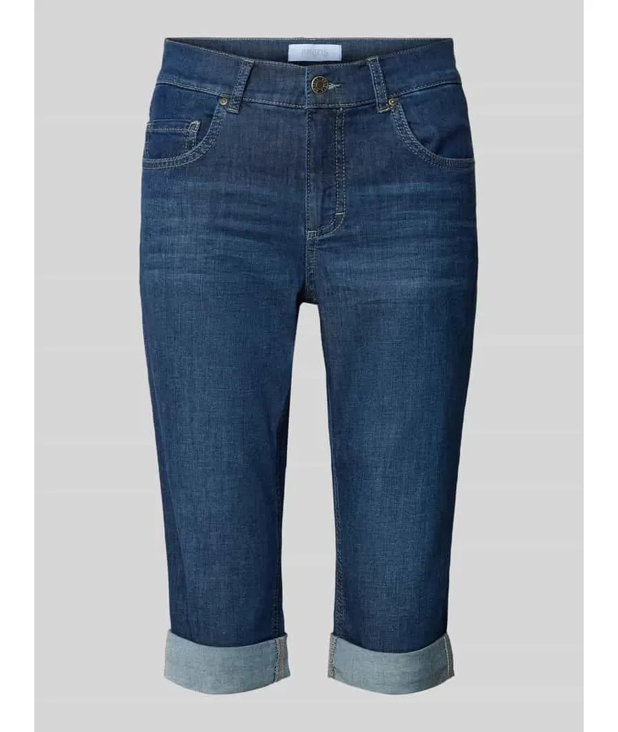obrazek 1 Spodnie capri o kroju slim fit z 5 kieszeniami