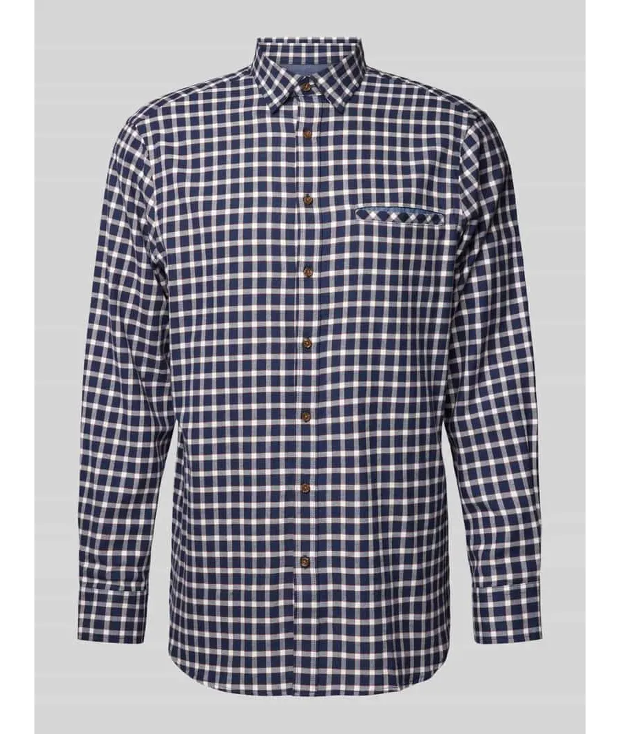 obrazek 1 Koszula casualowa regular fit z kołnierzykiem typu kent