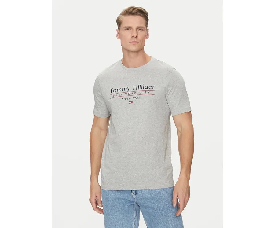 obrazek 1 Tommy Hilfiger T-Shirt Center Stack MW0MW38621 Szary Regular Fit