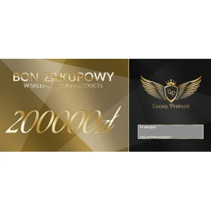 Zdjęcie Bon prezentowy dla VIP - 200 000 zł do wydania w sklepie Luxury Products