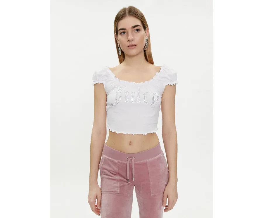 obrazek 1 Juicy Couture Bluzka Brodie JCWCT23309 Biały Regular Fit