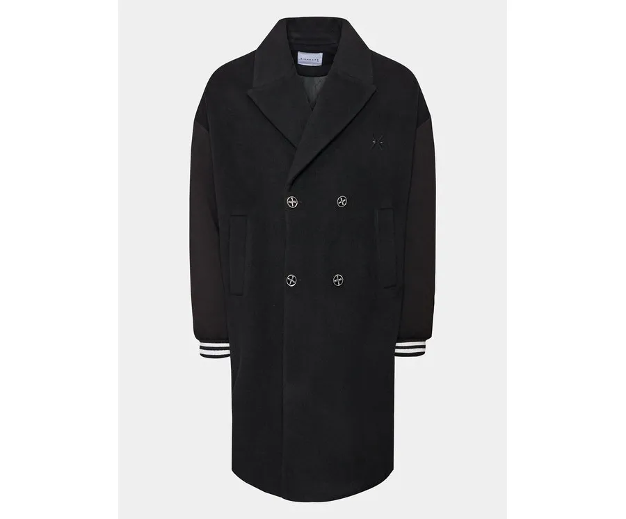 obrazek 1 Richmond X Płaszcz wełniany UMA23105CP Czarny Reglan Fit