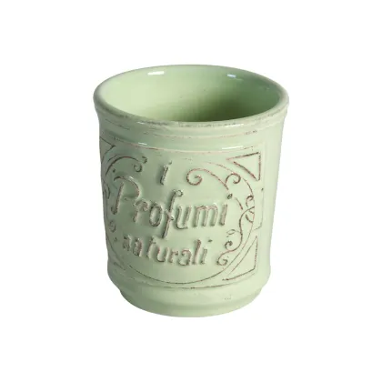 Picture Green ceramic mug for the bathroom - Virginia Casa