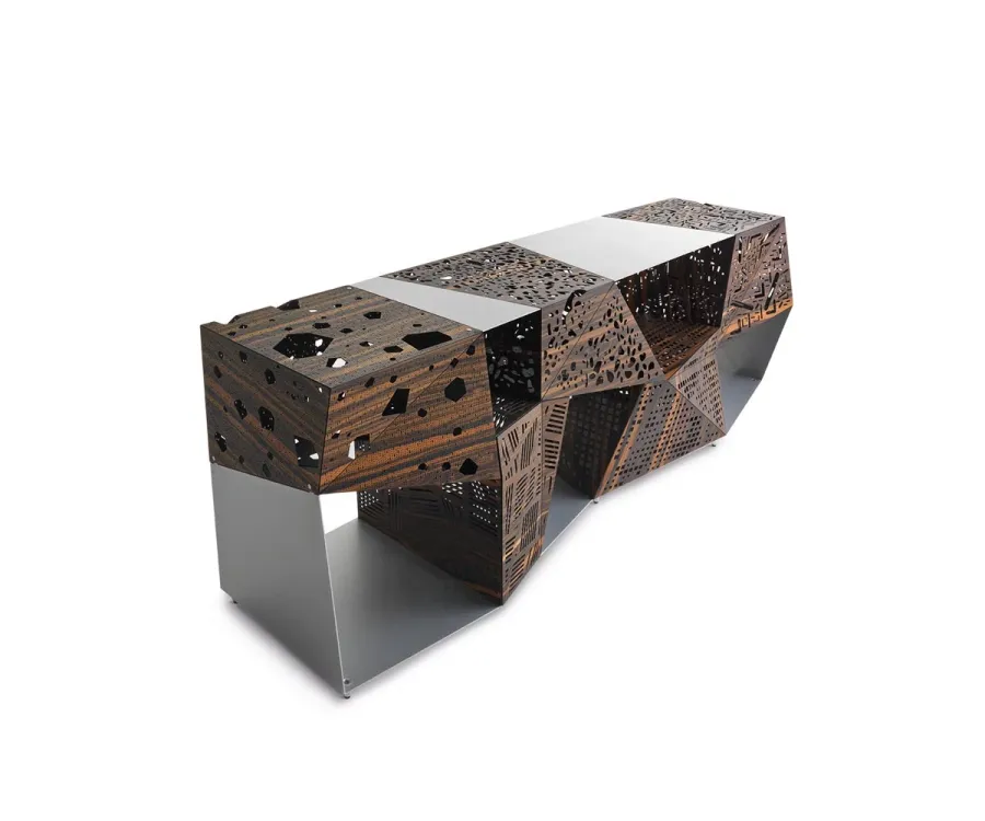 obrazek 1 Aluminiowo-drewniana komoda - mebel od włoskiej marki