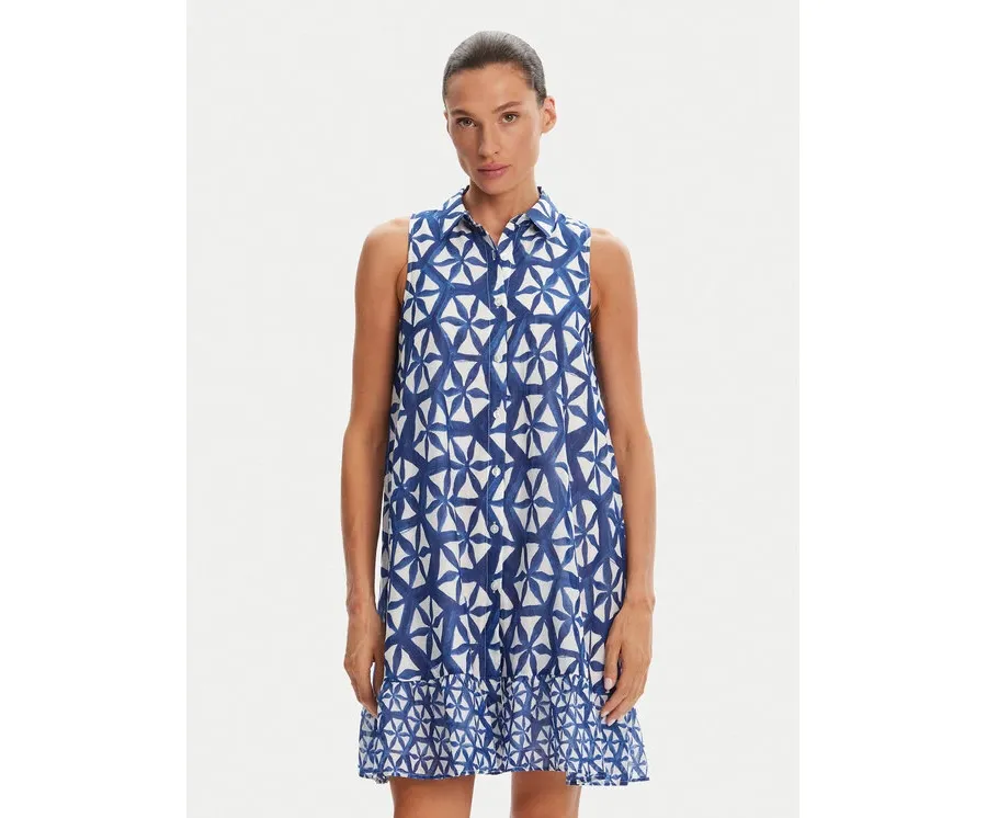 obrazek 1 Iconique Sukienka letnia IC25-085 Niebieski Regular Fit