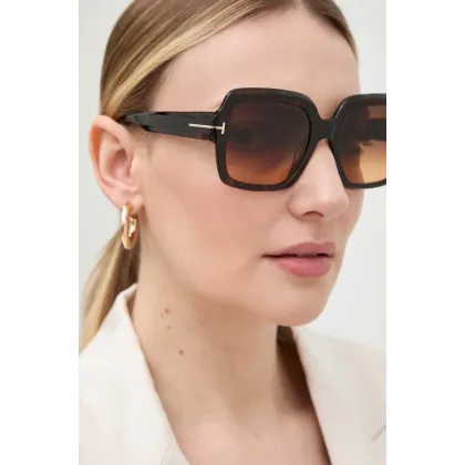 Zdjęcie Tom Ford okulary przeciwsłoneczne damskie kolor brązowy FT1082_5452F
