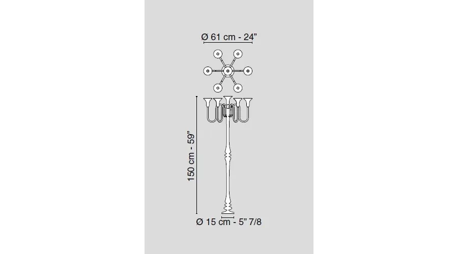 picture 5 High floor candle holder for seven candles