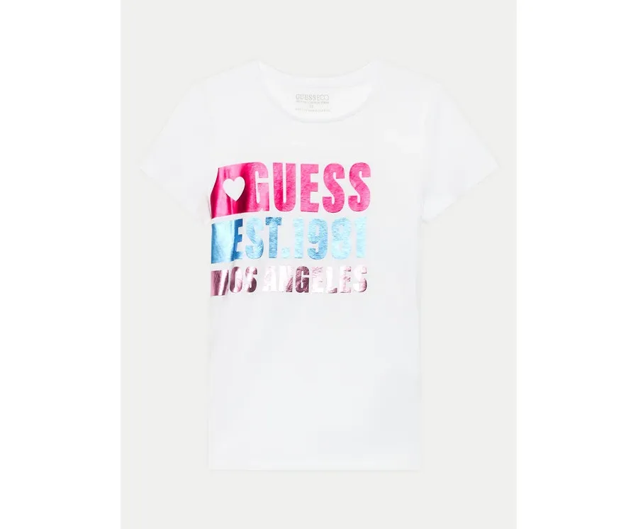 obrazek 1 Guess T-Shirt J4YI00 K6YW4 Biały Regular Fit