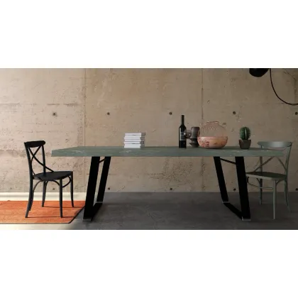 Zdjęcie Stół Narciso z nieregularną krawędzią, zdarty efekt 200x105cm - Fratelli Mirandola