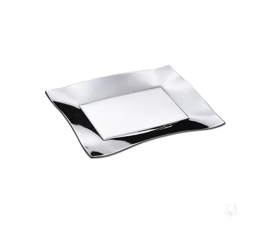 obrazek 1 Piękna nowoczesna srebrna taca Smooth - Zaramella Argenti