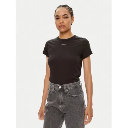 Zdjęcie Calvin Klein T-Shirt Nano Logo K20K207212 Czarny Slim Fit
