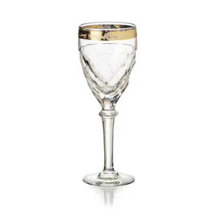 Zdjęcie Ekskluzywny kryształowy kielich do białego wina Palazzo Gold o klasycznym kształcie i złotym wykończeniu - Vista Alegre