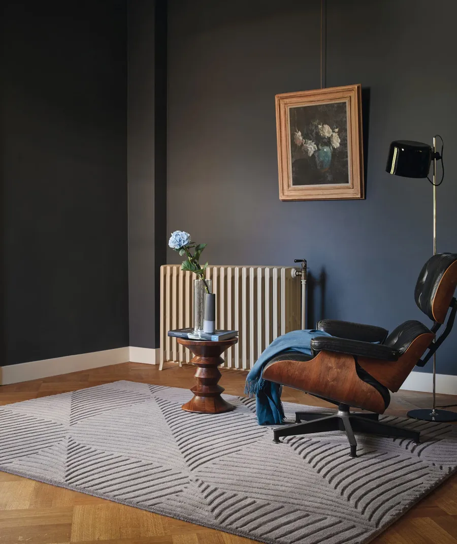 obrazek 2 Niecodzienny szary dywan geometryczny - FOLIA GREY 38305