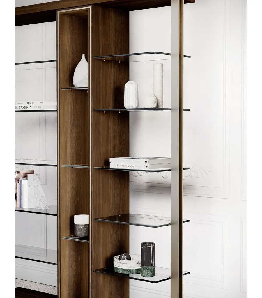 obrazek 4 Luksusowa włoska biblioteczka do salonu lub gabinetu - styl modernistyczny