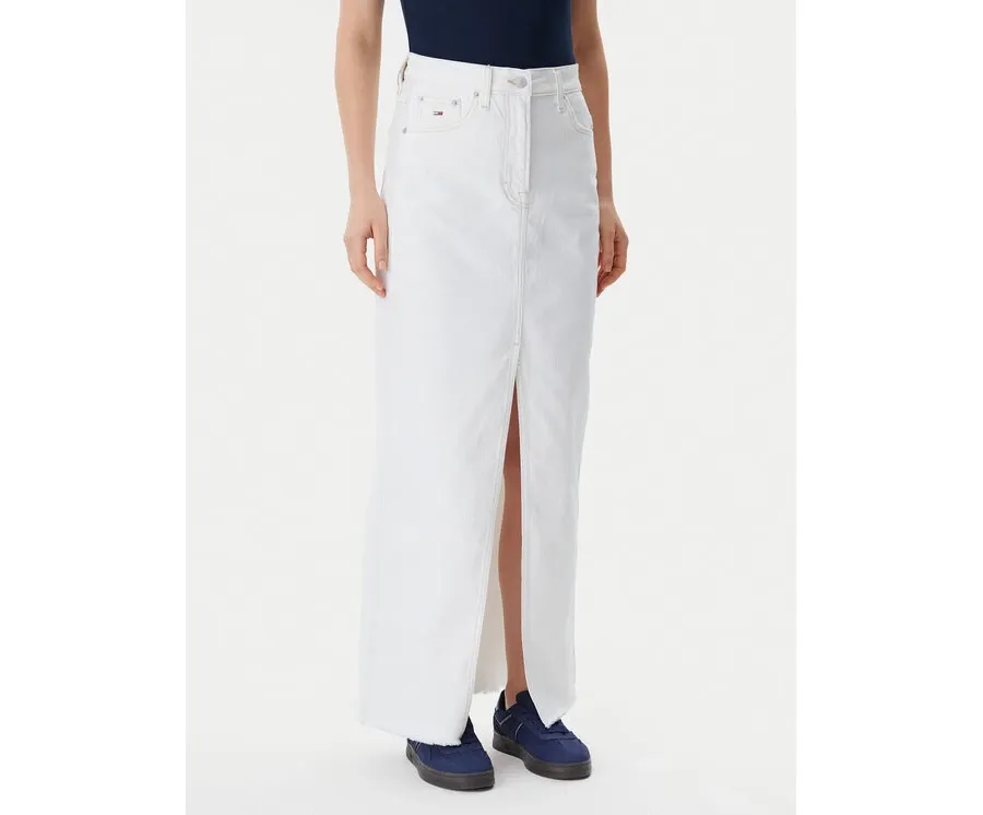 obrazek 1 Tommy Jeans Spódnica jeansowa Claire DW0DW20125 Écru Regular Fit