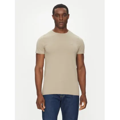 Zdjęcie Calvin Klein T-Shirt K10K112724 Beżowy Slim Fit