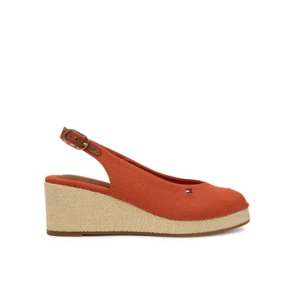 Zdjęcie Tommy Hilfiger Espadryle Flag Mid Wedge Espad Slingback FW0FW08595 Pomarańczowy
