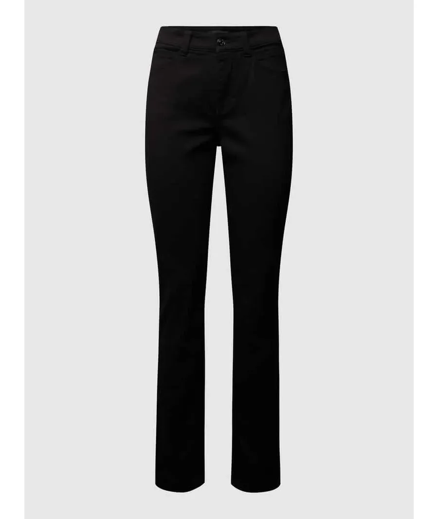 obrazek 1 Jeansy o kroju straight fit z naszywką z logo model ‘Angela’