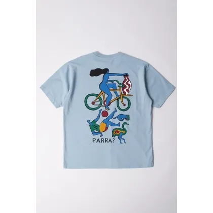 Zdjęcie by Parra t-shirt bawełniany Vase delivery męski kolor niebieski z nadrukiem 53205