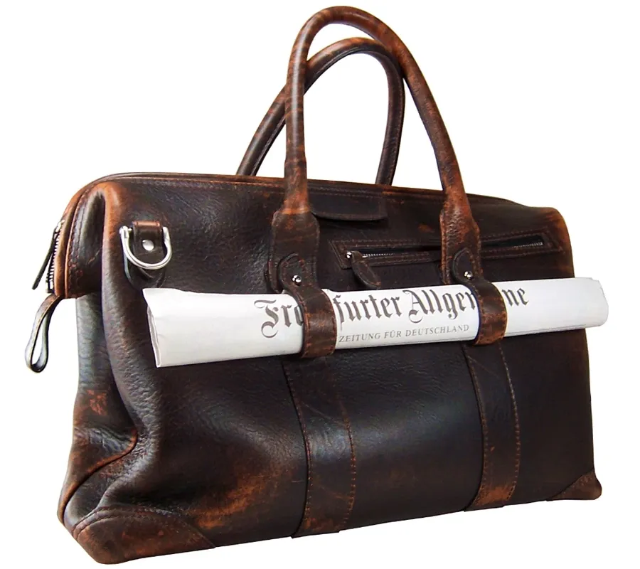 picture 1 Leather briefcase for a laptop and documents – Hamman