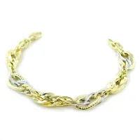 Picture Sophisticated yellow and white gold bracelet for women