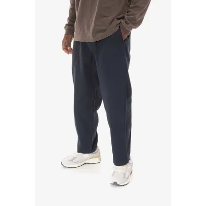 Zdjęcie Gramicci spodnie bawełniane Loose Tapered Pant kolor granatowy szerokie medium waist G103.OGT-KREMOWY