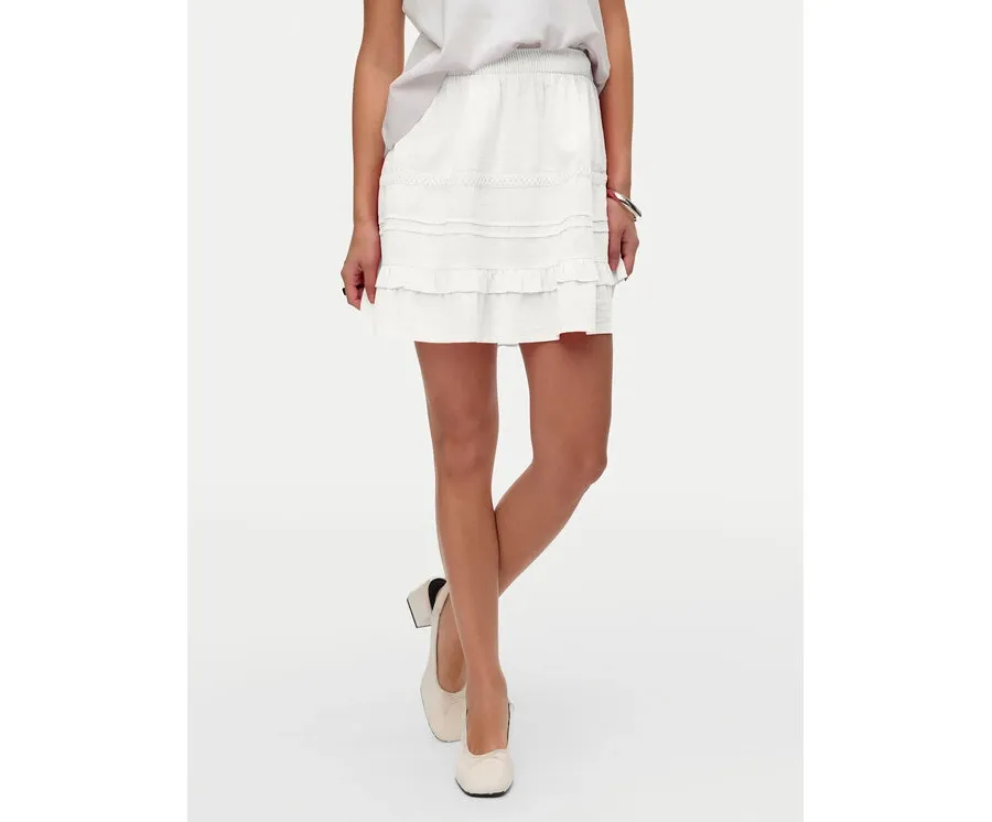 obrazek 1 Vero Moda Spódnica mini Pretty 10325239 Biały Regular Fit