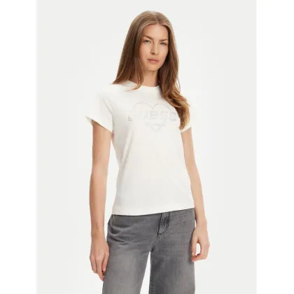 Zdjęcie Guess T-Shirt V5GI10 K9RM1 Écru Regular Fit