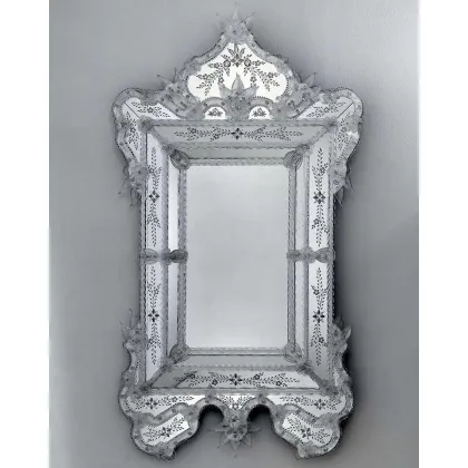 Zdjęcie Luksusowe ręcznie robione i grawerowane weneckie lustro Murano