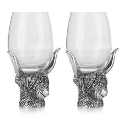 Zdjęcie Luksusowy komplet kieliszków do wina w formie górskiej krowy – prezent na wyjątkową okazję