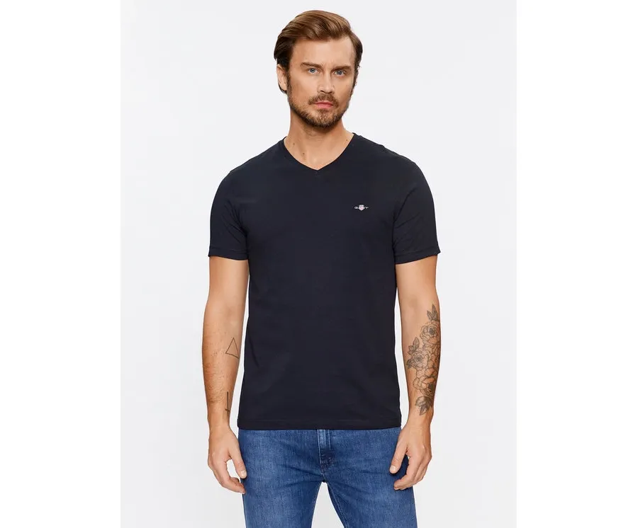 obrazek 1 Gant T-Shirt Shield 2003186 Czarny Slim Fit