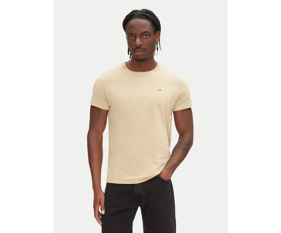 obrazek 1 Tommy Jeans T-Shirt DM0DM04411 Beżowy Slim Fit