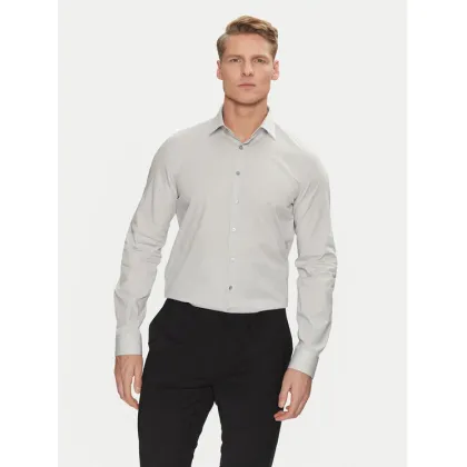 Zdjęcie Calvin Klein Koszula Poplin Stretch Slim Shirt K10K108229 Szary Slim Fit