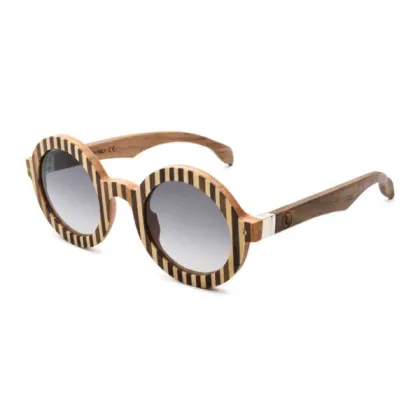 Zdjęcie Drewniane okulary, damskie z okrągłymi oprawkami - Legno Light