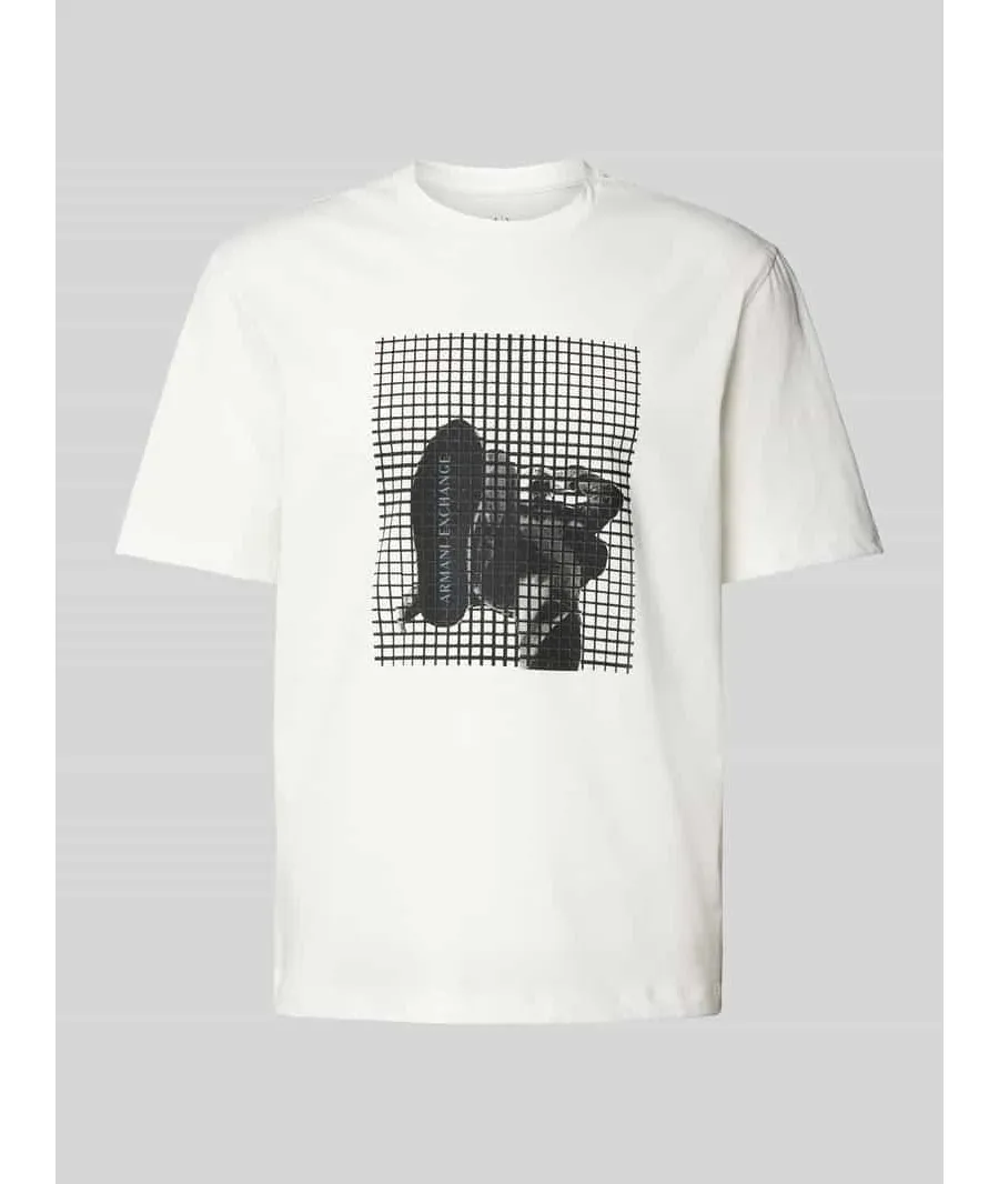 obrazek 1 T-shirt z prążkowanym okrągłym dekoltem