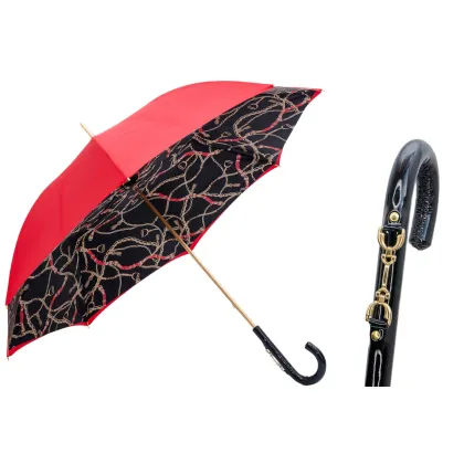 Zdjęcie Elegancki parasol damski w kolorze czerwonym – Pasotti
