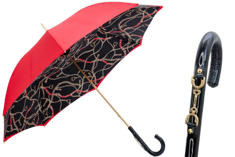 obrazek 1 Elegancki parasol damski w kolorze czerwonym – Pasotti