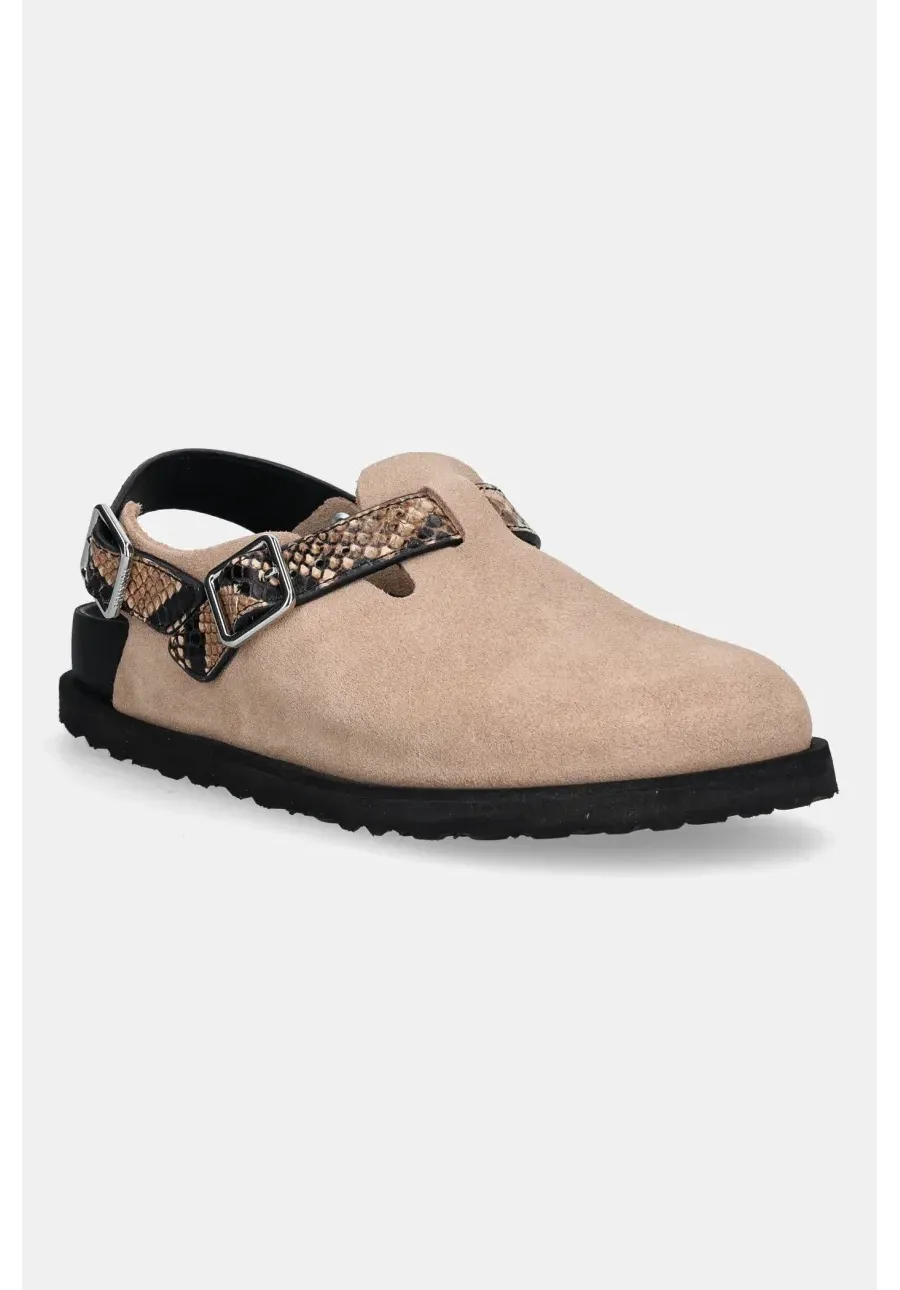 obrazek 1 Birkenstock 1774 sandały zamszowe Tokio EXQ LE damskie kolor beżowy 1030012