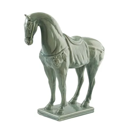Zdjęcie Piękny koń z glazurowanej ceramiki H.40xL.37xP.10 cm