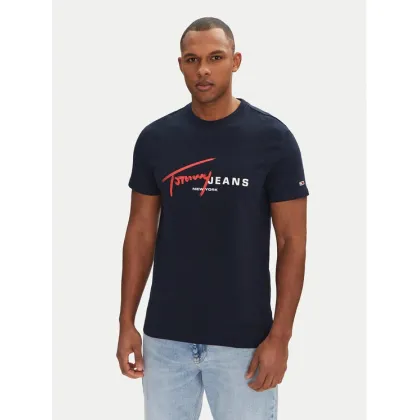 Zdjęcie Tommy Jeans T-Shirt Signature Dna DM0DM20817 Granatowy Regular Fit