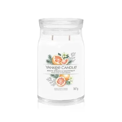 Zdjęcie Yankee Candle White Spruce & Grapefruit Signature Jar Świeca zapachowa 567 g