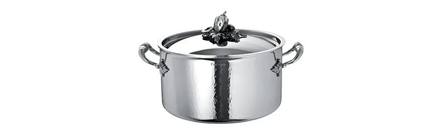 obrazek 4 Komplet 4 naczyń + pokrywki - zestaw ze stali nierdzewnej i aluminium - Ruffoni