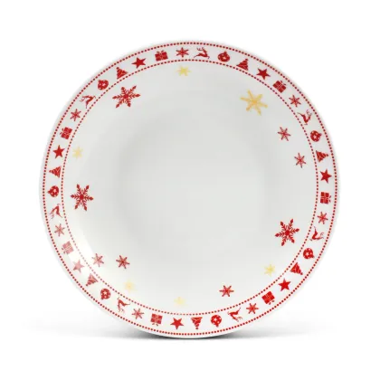 Zdjęcie Elegancki głęboki talerz z porcelany z kolekcji Christmas dreaming – Leander