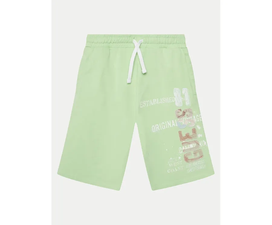 obrazek 1 Guess Szorty materiałowe L5GD06 KA6R4 Zielony Regular Fit