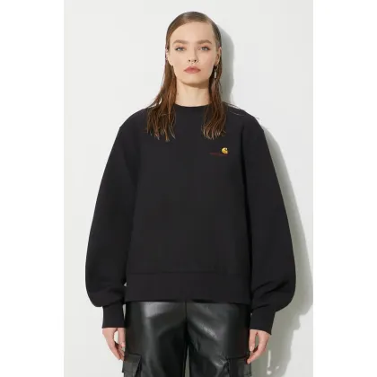 Zdjęcie Carhartt WIP bluza American Script Sweat damska kolor czarny gładka I033649.89XX